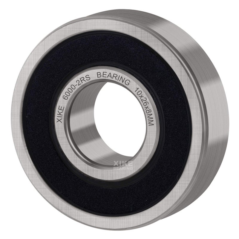 XiKe 10 Pcs 6000-2RS Double Rubber Seal Bearings 10x26x8mm, Pre-Lubricated and Stable Performance and Cost Effective, Deep Groove Ball Bearings. - Image 3